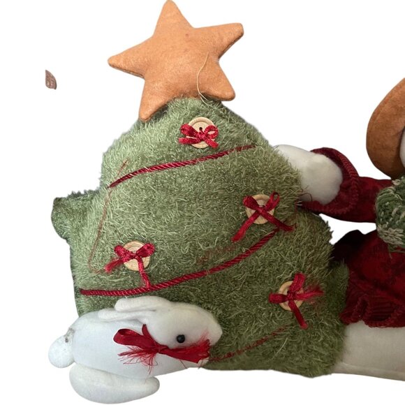 St. Nicholas Square Snowmen & Christmas Tree Plush Decor Figurine Draft Catcher - Picture 12 of 12